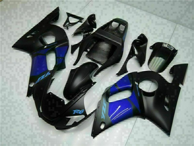 98-02 Blue Black Yamaha YZF R6 Motorcycle Fairing 98-02 Blue Black Yamaha YZF R6 Motorcycle Fairing