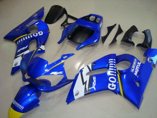 98-02 Blue Go Motul Yamaha YZF R6 Motorcycle Fairings 98-02 Blue Go Motul Yamaha YZF R6 Motorcycle Fairings