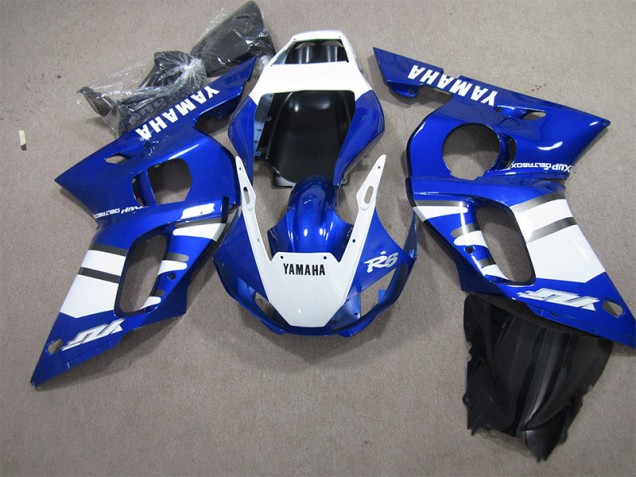 98-02 Blue White Yamaha YZF R6 Motorcycle Fairing 98-02 Blue White Yamaha YZF R6 Motorcycle Fairing