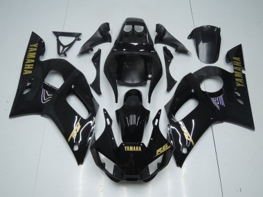 98-02 Glossy Black Gold Sticker Yamaha YZF R6 Motorcycle Fairings