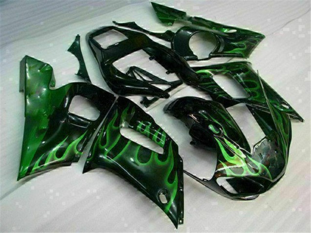 98-02 Green Black Yamaha YZF R6 Motorcycle Fairings 98-02 Green Black Yamaha YZF R6 Motorcycle Fairings