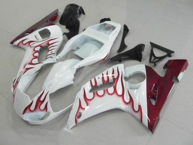 98-02 Red Flame Yamaha YZF R6 Motorcycle Fairings
