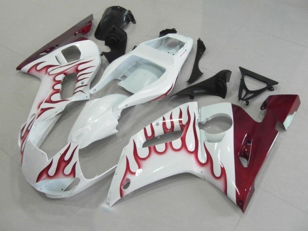 98-02 Red Flame Yamaha YZF R6 Motorcycle Fairings 98-02 Red Flame Yamaha YZF R6 Motorcycle Fairings
