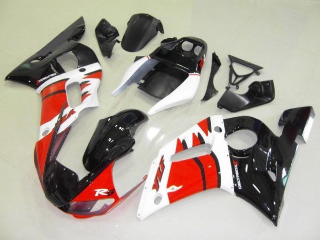 98-02 Red White Black Yamaha YZF R6 Motorcycle Fairing 98-02 Red White Black Yamaha YZF R6 Motorcycle Fairing