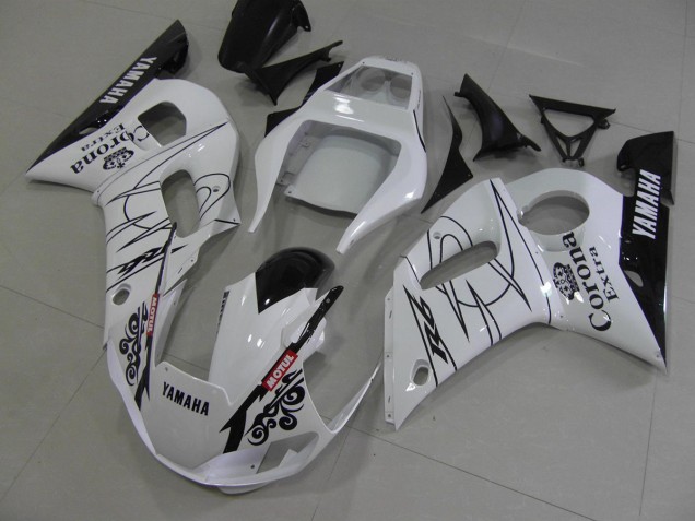 98-02 White Black Corona Yamaha YZF R6 Motorcycle Fairings 98-02 White Black Corona Yamaha YZF R6 Motorcycle Fairings