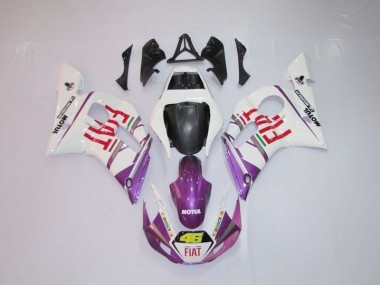 98-02 White Purple Fiat 46 Yamaha YZF R6 Motorcycle Fairings