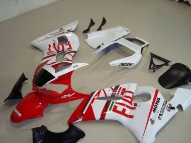 98-02 White Red Fiat Motul Acer Yamaha YZF R6 Motorcycle Fairings