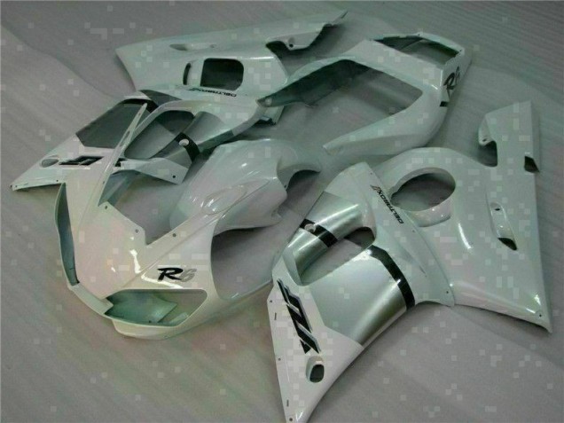 98-02 White Yamaha YZF R6 Motorcycle Fairings 98-02 White Yamaha YZF R6 Motorcycle Fairings