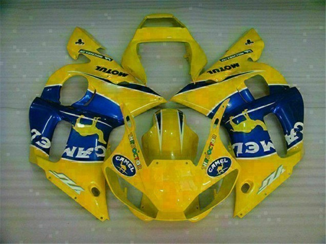 98-02 Yellow Blue Yamaha YZF R6 Motorcycle Bodywork 98-02 Yellow Blue Yamaha YZF R6 Motorcycle Bodywork