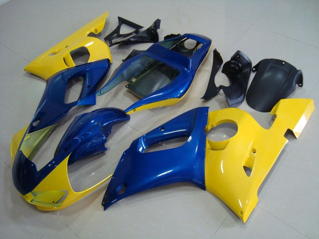 98-02 Yellow Blue Yamaha YZF R6 Motorcycle Fairing 98-02 Yellow Blue Yamaha YZF R6 Motorcycle Fairing