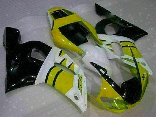 98-02 Yellow White Yamaha YZF R6 Motorcycle Fairings 98-02 Yellow White Yamaha YZF R6 Motorcycle Fairings
