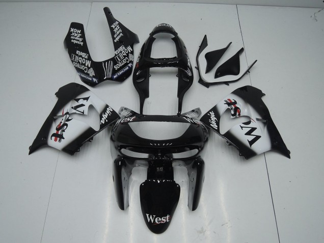 98-99 Black West Kawasaki ZX9R Motorcycle Fairings 98-99 Black West Kawasaki ZX9R Motorcycle Fairings