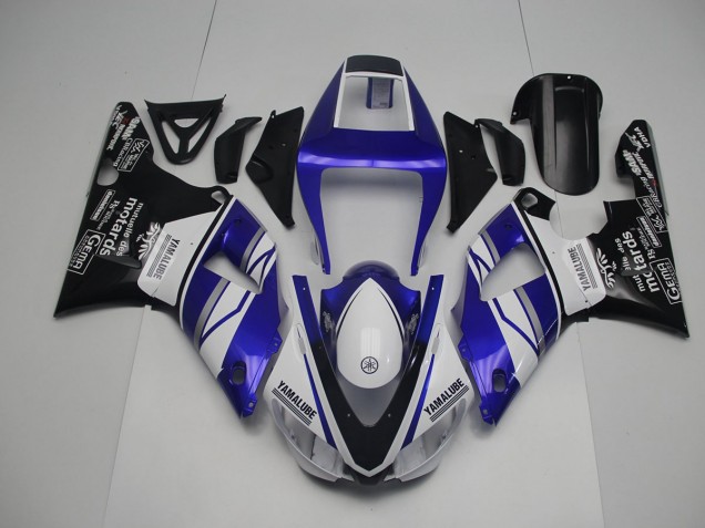 98-99 Blue White Black Yamaha YZF R1 Motorcycle Fairings 98-99 Blue White Black Yamaha YZF R1 Motorcycle Fairings