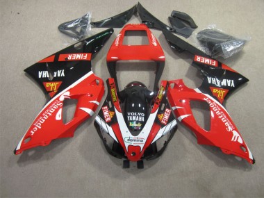 98-99 Red Black White Santander Yamaha YZF R1 Motorcycle Fairings